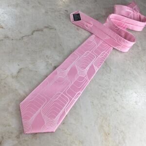 TIE RACK SILK WOVEN PINK TIE